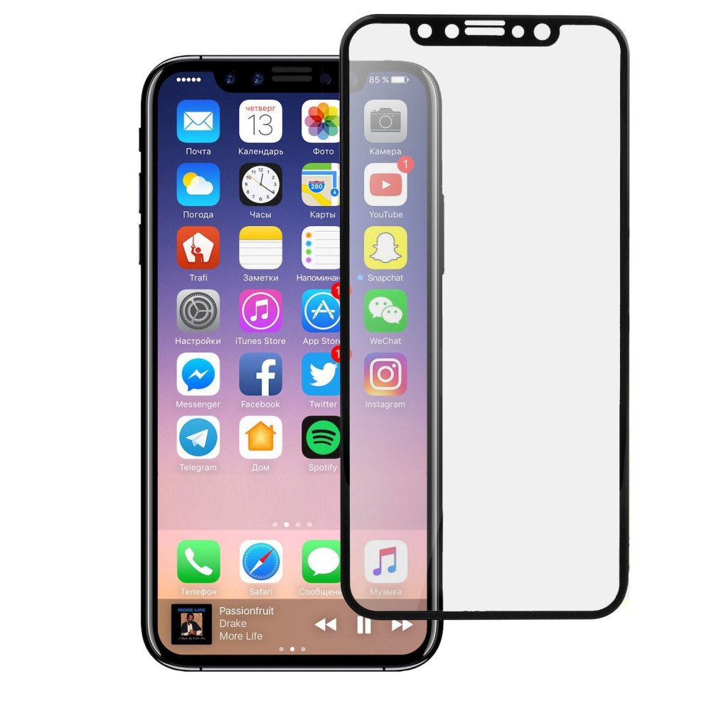 Wholesale iPhone 11 Pro (5.8in) / XS / X Tempered Glass Full Screen Protector (Glass Black)